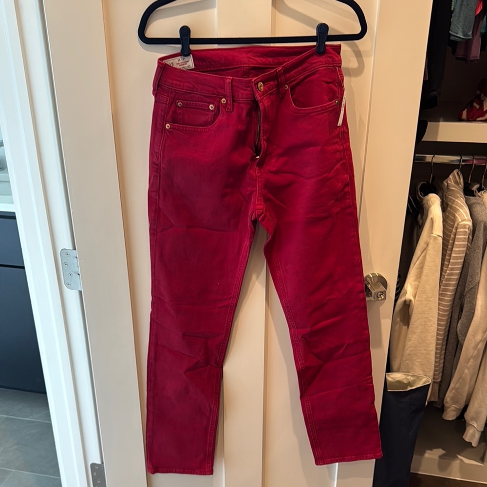 Gap Red 90s Straight High Rise